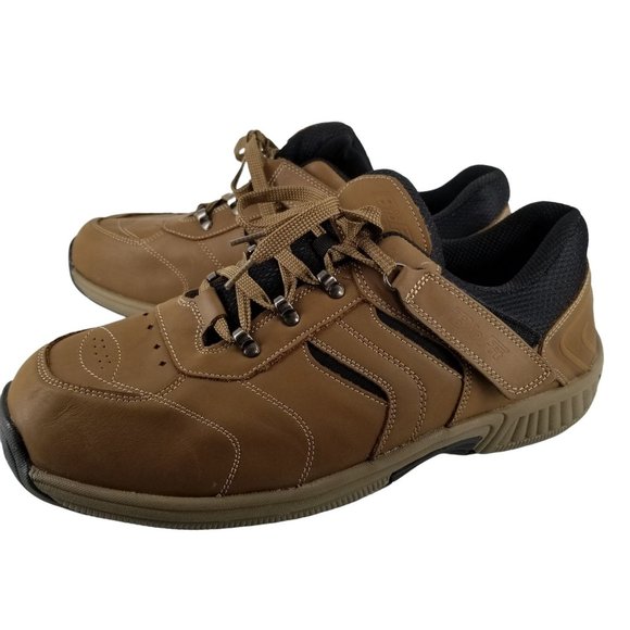 Bio Fit Ortho Feet Walking Shoe Brown 14 Leather Comfort XX Wide Adjustable Lace - Picture 5 of 14